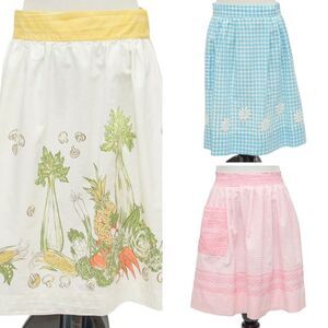 Vintage Hostess Half Aprons Lot of 3